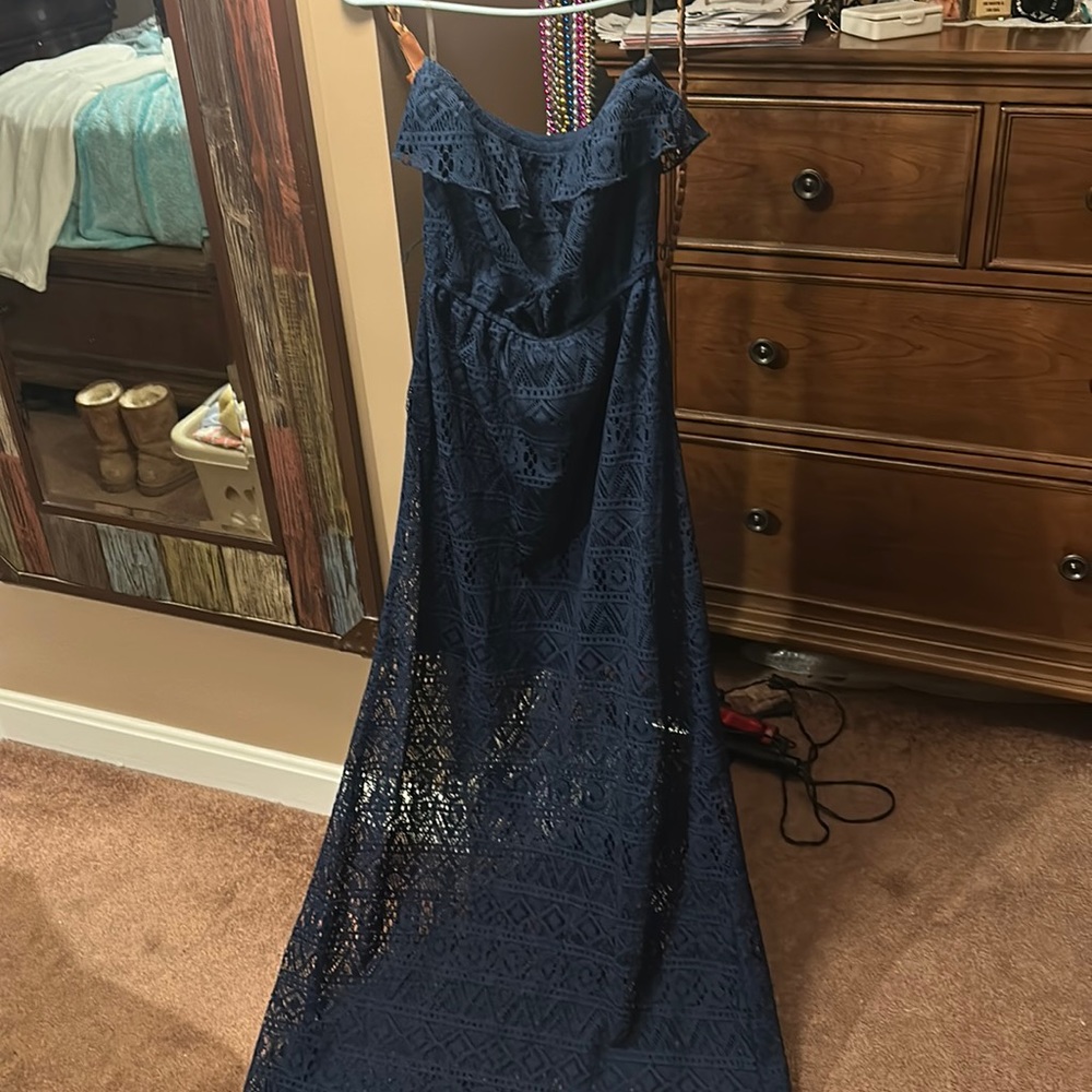 Navy blue long dress